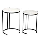 Set 2 masute laterale Luxere, Negru, 40x40x54 cm