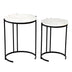 Set 2 masute laterale Luxere, Negru, 40x40x54 cm