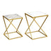 Set 2 masute laterale Zoliene, Auriu, 40x40x53 cm