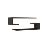 Set 2 rafturi de perete Eldo, Negru, 60x19x15 cm