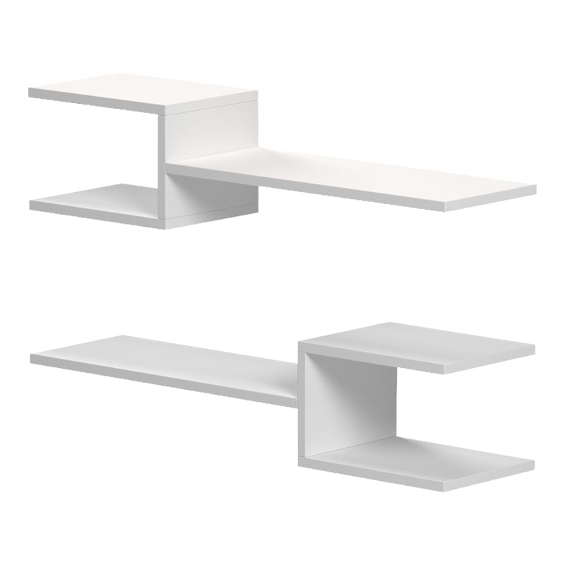 Set 2 rafturi de perete Sumpa, 65x20x18 cm - Alb