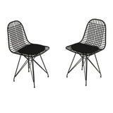 Set 2 Scaune, Interior/Exterior Fancy, Negru, 45x42x80 cm