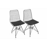Set 2 Scaune, Interior/Exterior Landa, Negru, 53x51x80 cm
