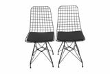Set 2 Scaune, Interior/Exterior Landa, Negru, 53x51x80 cm
