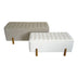 Set 2 tabureti cu spatiu depozitare Daph, Bej, 110x46x45 cm
