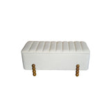 Set 2 tabureti cu spatiu depozitare Daph, Bej, 110x46x45 cm