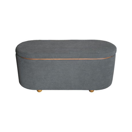 Set 2 tabureti cu spatiu depozitare Tara, Gri deschis, 110x45x48 cm