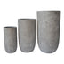 Set 3 Ghivece Ceramice Retaila, Stil Antic Gri, Ceramică, Variate, 44x44x79 cm