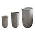Set 3 ghivece decorative ceramice Kallena, Gri-Bej, Ceramică, variabile, 45x45x78 cm