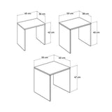 Set 3 Masute Cafea Zigon SHP-103-PP-1 Home Collection®, 55x47x40 cm - Verde | SKU: SHP-103-YY-1