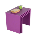 Set 3 Masute Cafea Zigon SHP-103-PP-1 Home Collection®, 55x47x40 cm - Mov | SKU: SHP-103-PP-1, SHP-103-YY-1, SHP-103-UU-1, SHP-103-HH-1, SHP-103-OO-1, SHP-103-TT-1, SHP-103-KK-1, SHP-103-FF-1
