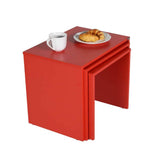 Set 3 Masute Cafea Zigon SHP-103-PP-1 Home Collection®, 55x47x40 cm - Rosu | SKU: SHP-103-KK-1