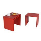 Set 3 Masute Cafea Zigon SHP-103-PP-1 Home Collection®, 55x47x40 cm - Rosu | SKU: SHP-103-KK-1