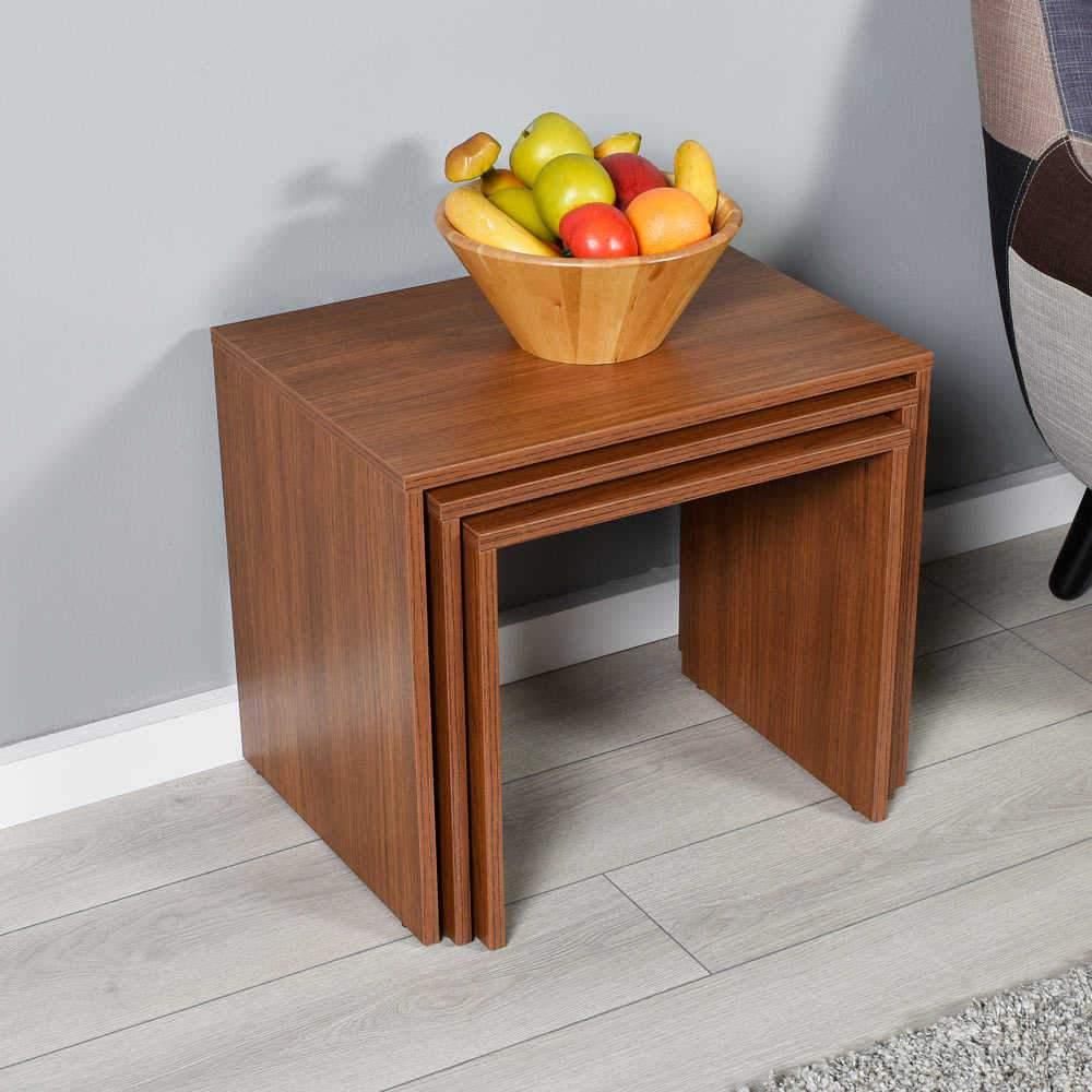 Set 3 Masute Cafea Zigon SHP-103-PP-1 Home Collection®, 55x47x40 cm - Maro | SKU: SHP-103-OO-1