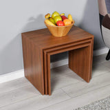 Set 3 Masute Cafea Zigon SHP-103-PP-1 Home Collection®, 55x47x40 cm - Maro | SKU: SHP-103-OO-1
