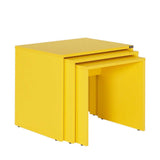 Set 3 Masute Cafea Zigon SHP-103-PP-1 Home Collection®, 55x47x40 cm - Galben | SKU: SHP-103-HH-1