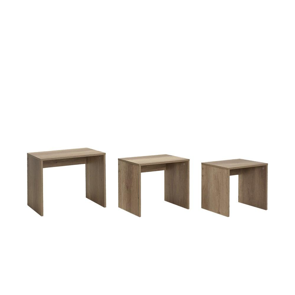 Set 3 Masute Cafea Zigon SHP-103-PP-1 Home Collection®, 55x47x40 cm - Natur | SKU: SHP-103-TT-1