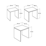 Set 3 Masute Cafea Zigon SHP-103-PP-1 Home Collection®, 55x47x40 cm - Natur | SKU: SHP-103-TT-1