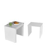 Set 3 Masute Cafea Zigon SHP-103-PP-1 Home Collection®, 55x47x40 cm - Alb | SKU: SHP-103-PP-1, SHP-103-YY-1, SHP-103-UU-1, SHP-103-HH-1, SHP-103-OO-1, SHP-103-TT-1, SHP-103-KK-1, SHP-103-FF-1