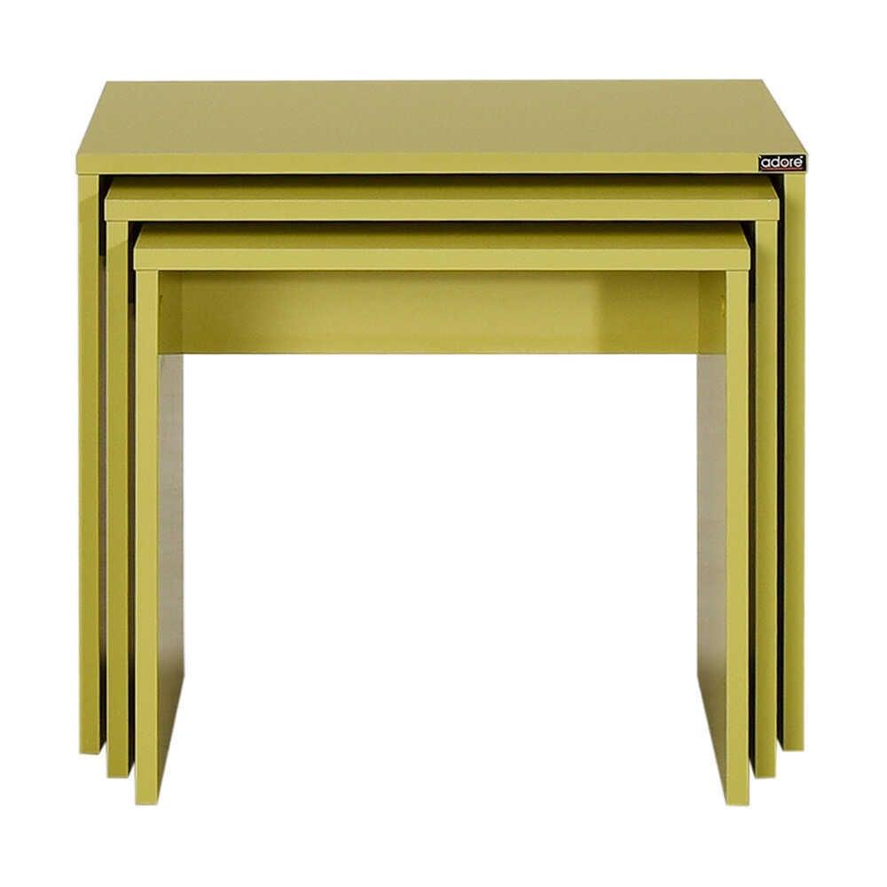 Set 3 Masute Cafea Zigon SHP-103-PP-1 Home Collection®, 55x47x40 cm - Verde | SKU: SHP-103-YY-1