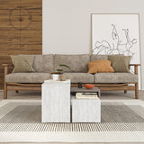 Set 3 masute Kantar, Alb, 65x30x39 cm