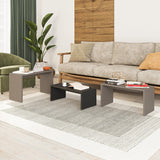 Set 3 masute Kantar, Antracit-Maro, 65x30x39 cm