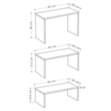 Set 3 masute Kantar, Antracit-Maro, 65x30x39 cm