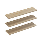 Set 3 rafturi de perete Divar, Diverse culori, 60x14 cm - Stejar