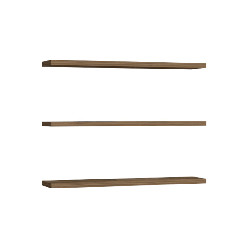 Set 3 rafturi de perete Edna, Melamina, 60x14 cm - Nuc