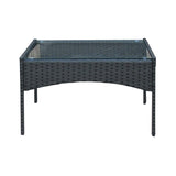 Set 4 buc masa si scaune de gradina Calmness, Negru, 104x55x79 cm