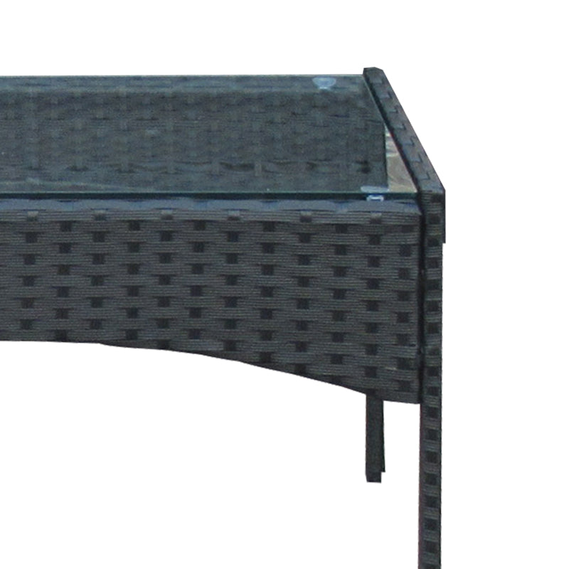 Set 4 buc masa si scaune de gradina Calmness, Negru, 104x55x79 cm