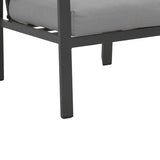 Set 4 buc masa si scaune de gradina Mabudu, Gri, 118x64x100 cm