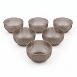Set 6 boluri, Fumuriu, 10x10x5 cm