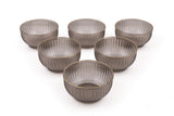 Set 6 boluri, Fumuriu, 10x10x5 cm