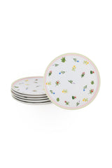 Set 6 Farfurii Holiday Ceramica, Alb, 25 cm
