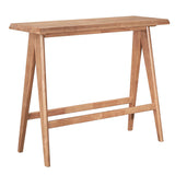 Set bar masa si scaune pentru sufragerie Winslow set 5 piese lemn de arbore de cauciuc, nuc deschis, 120x45x100 cm