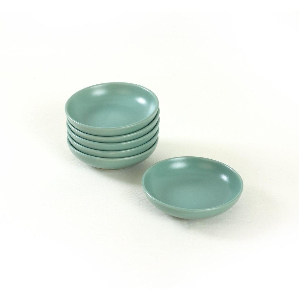 Set boluri ceramice pentru sos, Verde, 13 cm