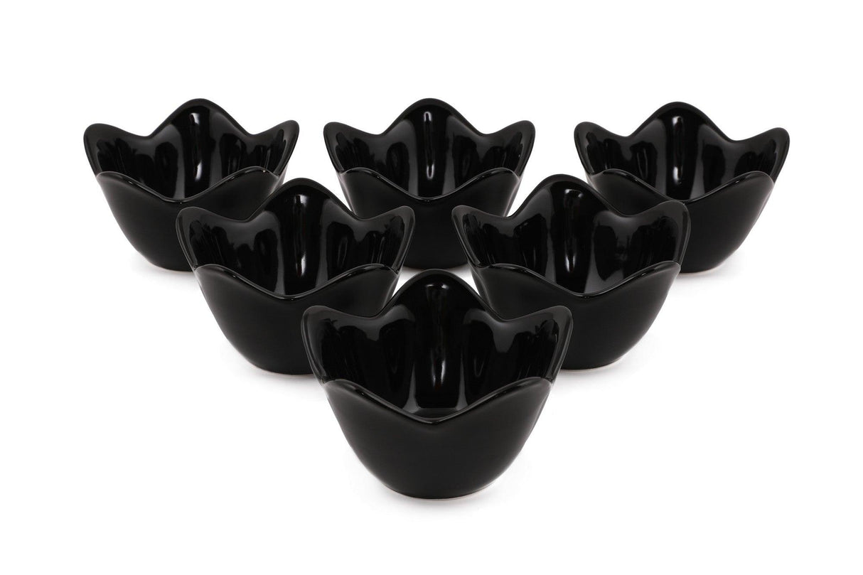 Set boluri pentru aperitive, Negru, 28x17x28 cm