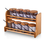 Borcane Set borcan de condimente și rafturi de bucătărie, 34.4x10.9x20.4 cm