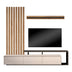 Set Comoda Tv Claironse cu Riflaj, Diverse Culori, Stejar, 225x38x210 cm