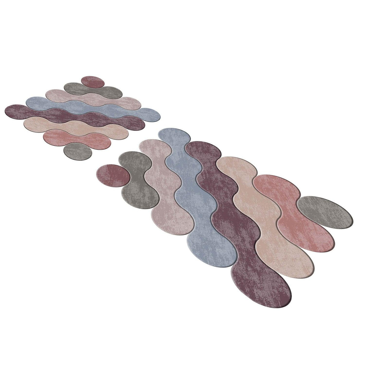 Set Covor de baie (2 bucati) - Multicolor