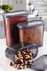 Set cutie de depozitare 18 buc, 9x17x20 cm