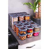 Set cutie de depozitare 18 buc, Gri, 11x11x23 cm