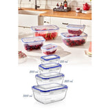 Set cutie de depozitare, Transparent, Multicolor, 23x13x17.2 cm