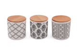Set cutie de depozitare, 3 Piese, Alb, 12x12x10 cm