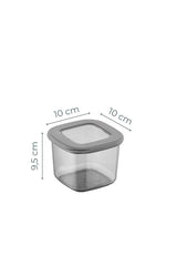 Set cutie de depozitare, Gri, 10x10x10 cm