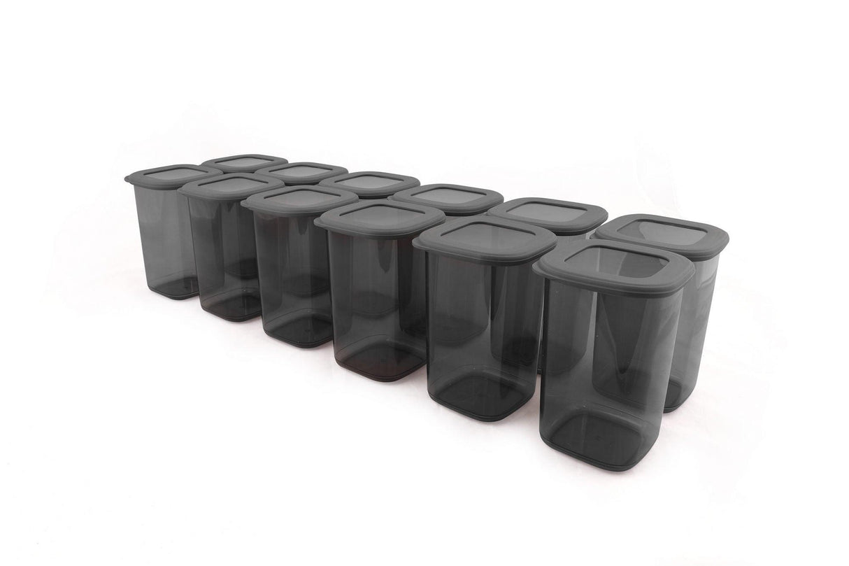 Set cutie de depozitare, Gri, 6.5x6.5x13 cm