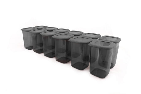 Set cutie de depozitare, Gri, 6.5x6.5x13 cm