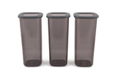 Set cutie de depozitare, Gri, 10x25x10 cm