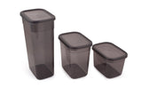 Set cutie de depozitare, Gri, 12x16.5x11.2 cm